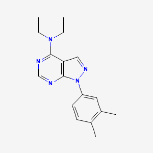 molecular formula C17H21N5 B11224034 1-(3,4-dimethylphenyl)-N,N-diethyl-1H-pyrazolo[3,4-d]pyrimidin-4-amine 