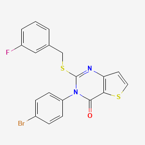 3-(4-bromophenyl)-2-[(3-fluorobenzyl)sulfanyl]thieno[3,2-d]pyrimidin-4(3H)-one