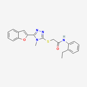 2-{[5-(1-benzofuran-2-yl)-4-methyl-4H-1,2,4-triazol-3-yl]sulfanyl}-N-(2-ethylphenyl)acetamide