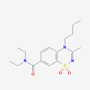 4-butyl-N,N-diethyl-3-methyl-4H-1,2,4-benzothiadiazine-7-carboxamide 1,1-dioxide