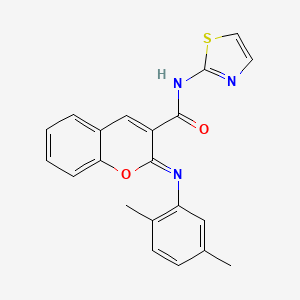 (2Z)-2-[(2,5-dimethylphenyl)imino]-N-(1,3-thiazol-2-yl)-2H-chromene-3-carboxamide