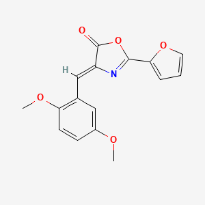 (4Z)-4-(2,5-dimethoxybenzylidene)-2-(furan-2-yl)-1,3-oxazol-5(4H)-one