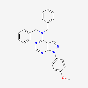 Bisbenzyl[1-(4-methoxyphenyl)pyrazolo[4,5-e]pyrimidin-4-yl]amine