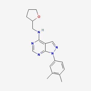 1-(3,4-dimethylphenyl)-N-(tetrahydrofuran-2-ylmethyl)-1H-pyrazolo[3,4-d]pyrimidin-4-amine