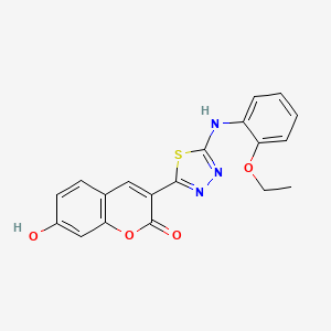 3-{5-[(2-ethoxyphenyl)amino]-1,3,4-thiadiazol-2-yl}-7-hydroxy-2H-chromen-2-one