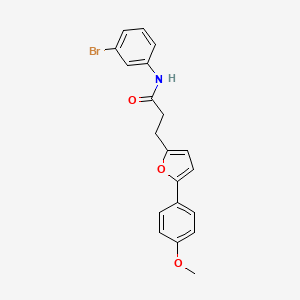 molecular formula C20H18BrNO3 B11224170 N-(3-bromophenyl)-3-[5-(4-methoxyphenyl)furan-2-yl]propanamide 