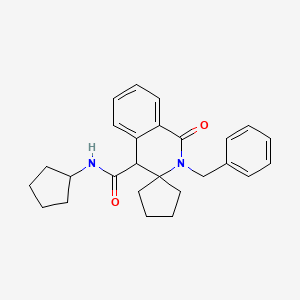 2'-benzyl-N-cyclopentyl-1'-oxo-1',4'-dihydro-2'H-spiro[cyclopentane-1,3'-isoquinoline]-4'-carboxamide