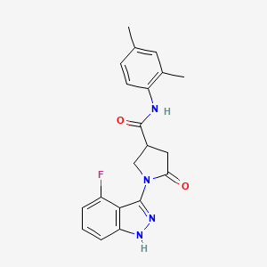 N-(2,4-dimethylphenyl)-1-(4-fluoro-1H-indazol-3-yl)-5-oxopyrrolidine-3-carboxamide