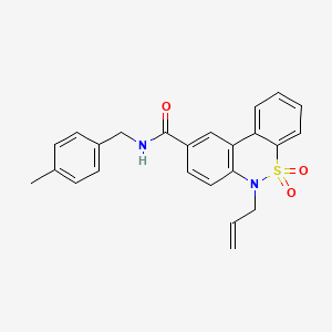 6-allyl-N-(4-methylbenzyl)-6H-dibenzo[c,e][1,2]thiazine-9-carboxamide 5,5-dioxide