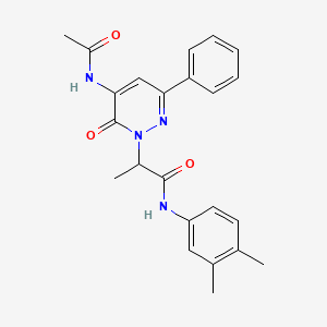 2-[5-(acetylamino)-6-oxo-3-phenylpyridazin-1(6H)-yl]-N-(3,4-dimethylphenyl)propanamide