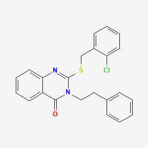 2-[(2-chlorobenzyl)sulfanyl]-3-(2-phenylethyl)quinazolin-4(3H)-one