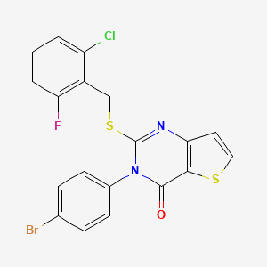 3-(4-bromophenyl)-2-[(2-chloro-6-fluorobenzyl)sulfanyl]thieno[3,2-d]pyrimidin-4(3H)-one