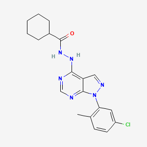 N'-[1-(5-chloro-2-methylphenyl)-1H-pyrazolo[3,4-d]pyrimidin-4-yl]cyclohexanecarbohydrazide