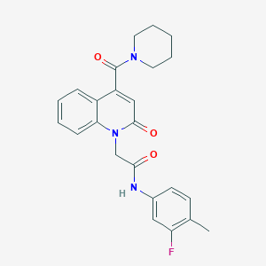 N-(3-fluoro-4-methylphenyl)-2-[2-oxo-4-(piperidin-1-ylcarbonyl)quinolin-1(2H)-yl]acetamide