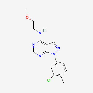 1-(3-chloro-4-methylphenyl)-N-(2-methoxyethyl)-1H-pyrazolo[3,4-d]pyrimidin-4-amine