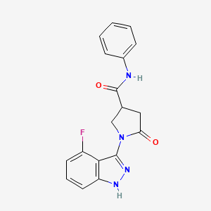 1-(4-fluoro-1H-indazol-3-yl)-5-oxo-N-phenylpyrrolidine-3-carboxamide