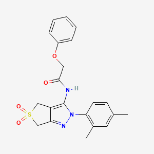 N-(2-(2,4-dimethylphenyl)-5,5-dioxido-4,6-dihydro-2H-thieno[3,4-c]pyrazol-3-yl)-2-phenoxyacetamide