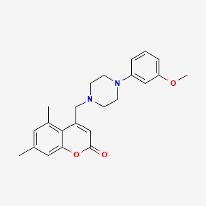 4-{[4-(3-methoxyphenyl)piperazin-1-yl]methyl}-5,7-dimethyl-2H-chromen-2-one