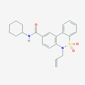 6-allyl-N-cyclohexyl-6H-dibenzo[c,e][1,2]thiazine-9-carboxamide 5,5-dioxide