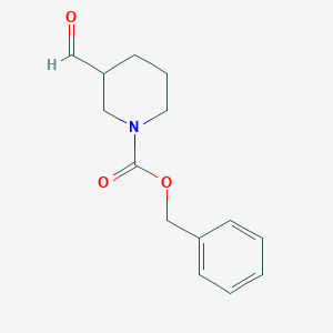molecular formula C14H17NO3 B112244 苯甲酸苄酯 3-甲酰基哌啶-1-羧酸酯 CAS No. 201478-72-0