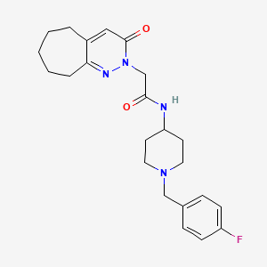 N-[1-(4-fluorobenzyl)piperidin-4-yl]-2-(3-oxo-3,5,6,7,8,9-hexahydro-2H-cyclohepta[c]pyridazin-2-yl)acetamide