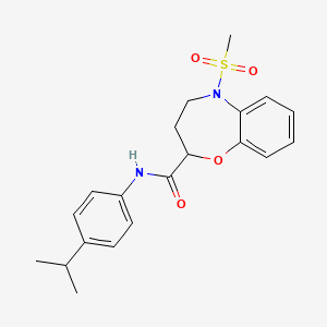 5-(methylsulfonyl)-N-[4-(propan-2-yl)phenyl]-2,3,4,5-tetrahydro-1,5-benzoxazepine-2-carboxamide