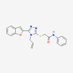 2-{[5-(1-benzofuran-2-yl)-4-(prop-2-en-1-yl)-4H-1,2,4-triazol-3-yl]sulfanyl}-N-phenylacetamide