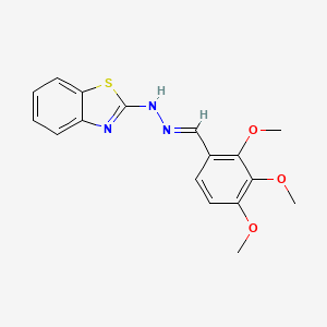 2-[(2E)-2-(2,3,4-trimethoxybenzylidene)hydrazinyl]-1,3-benzothiazole