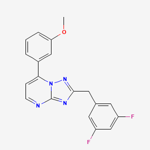 molecular formula C19H14F2N4O B11224542 2-(3,5-Difluorobenzyl)-7-(3-methoxyphenyl)[1,2,4]triazolo[1,5-a]pyrimidine 