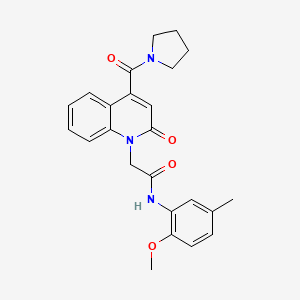 N-(2-methoxy-5-methylphenyl)-2-[2-oxo-4-(pyrrolidin-1-ylcarbonyl)quinolin-1(2H)-yl]acetamide