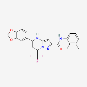 5-(1,3-benzodioxol-5-yl)-N-(2,3-dimethylphenyl)-7-(trifluoromethyl)-4,5,6,7-tetrahydropyrazolo[1,5-a]pyrimidine-2-carboxamide