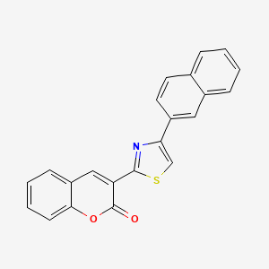 molecular formula C22H13NO2S B11224594 3-[4-(naphthalen-2-yl)-1,3-thiazol-2-yl]-2H-chromen-2-one 