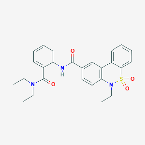 N-[2-(diethylcarbamoyl)phenyl]-6-ethyl-6H-dibenzo[c,e][1,2]thiazine-9-carboxamide 5,5-dioxide