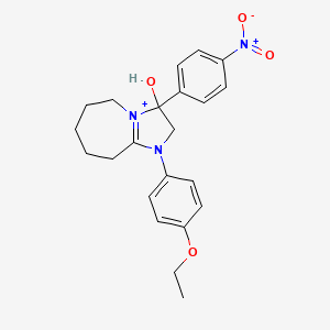 1-(4-ethoxyphenyl)-3-hydroxy-3-(4-nitrophenyl)-2,5,6,7,8,9-hexahydro-3H-imidazo[1,2-a]azepin-1-ium