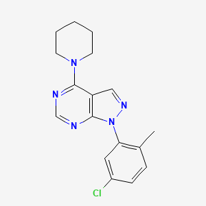 molecular formula C17H18ClN5 B11224674 1-(5-chloro-2-methylphenyl)-4-(piperidin-1-yl)-1H-pyrazolo[3,4-d]pyrimidine 