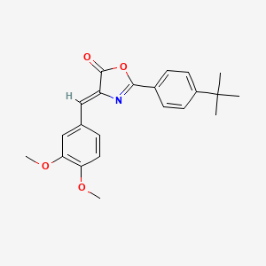 (4Z)-2-(4-tert-butylphenyl)-4-(3,4-dimethoxybenzylidene)-1,3-oxazol-5(4H)-one