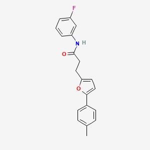 N-(3-fluorophenyl)-3-[5-(4-methylphenyl)furan-2-yl]propanamide