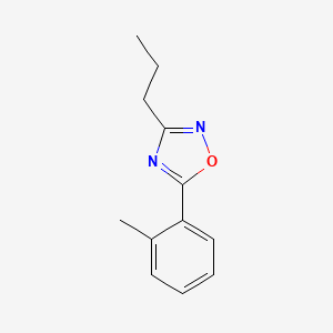 molecular formula C12H14N2O B11224697 5-(2-Methylphenyl)-3-propyl-1,2,4-oxadiazole 