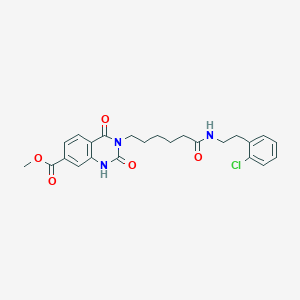 methyl 3-[6-[2-(2-chlorophenyl)ethylamino]-6-oxohexyl]-2,4-dioxo-1H-quinazoline-7-carboxylate