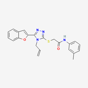 2-{[5-(1-benzofuran-2-yl)-4-(prop-2-en-1-yl)-4H-1,2,4-triazol-3-yl]sulfanyl}-N-(3-methylphenyl)acetamide