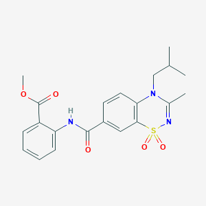 methyl 2-{[(4-isobutyl-3-methyl-1,1-dioxido-4H-1,2,4-benzothiadiazin-7-yl)carbonyl]amino}benzoate