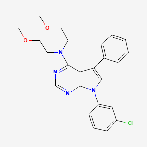 7-(3-chlorophenyl)-N,N-bis(2-methoxyethyl)-5-phenyl-7H-pyrrolo[2,3-d]pyrimidin-4-amine