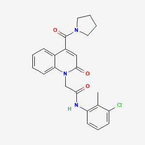 N-(3-chloro-2-methylphenyl)-2-[2-oxo-4-(pyrrolidin-1-ylcarbonyl)quinolin-1(2H)-yl]acetamide