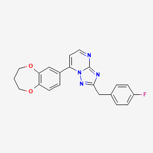 7-(3,4-dihydro-2H-1,5-benzodioxepin-7-yl)-2-(4-fluorobenzyl)[1,2,4]triazolo[1,5-a]pyrimidine