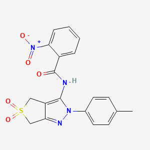 N-(5,5-dioxido-2-(p-tolyl)-4,6-dihydro-2H-thieno[3,4-c]pyrazol-3-yl)-2-nitrobenzamide