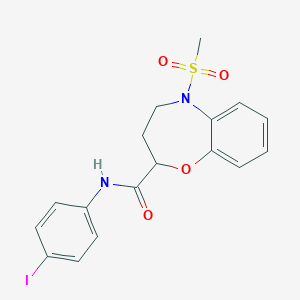 N-(4-iodophenyl)-5-(methylsulfonyl)-2,3,4,5-tetrahydro-1,5-benzoxazepine-2-carboxamide