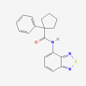 N-(2,1,3-benzothiadiazol-4-yl)-1-phenylcyclopentanecarboxamide