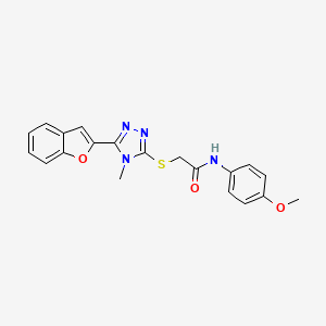 2-{[5-(1-benzofuran-2-yl)-4-methyl-4H-1,2,4-triazol-3-yl]sulfanyl}-N-(4-methoxyphenyl)acetamide