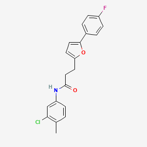 N-(3-chloro-4-methylphenyl)-3-[5-(4-fluorophenyl)furan-2-yl]propanamide