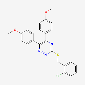 3-[(2-Chlorobenzyl)sulfanyl]-5,6-bis(4-methoxyphenyl)-1,2,4-triazine